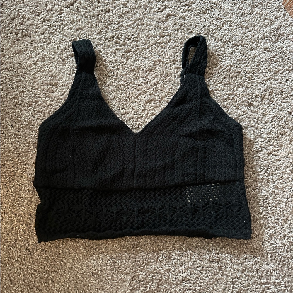 Hollister Crochet V-Neck Bralette - M - Picture 2 of 4